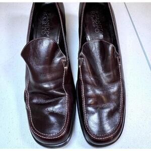 Franco Sarto Women's Dark Brown Leather Loafers